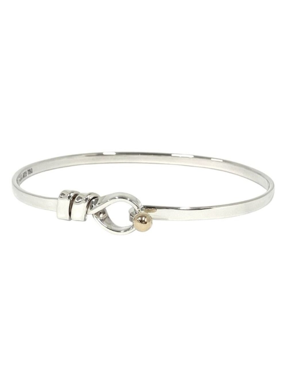 Tiffany & Co 18k Yellow Gold Hook & Eye Bangle Bracelet